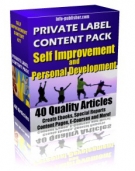 Thumbnail Private Label Article Pack : Self Improvement Articles - With Private Label Rights