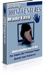 Thumbnail Striking Joint Ventures Made Easy - With Master Resale Rights