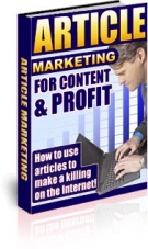 Thumbnail Article Marketing For Content & Profit - With Resell Rights