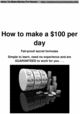 Thumbnail How to make a $100 per day Thumbnail How to make a $100 per day