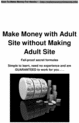 Thumbnail Make Money with Adult Site without Making Adult Site Thumbnail Make Money with Adult Site without Making Adult Site