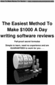 Thumbnail The Easiest Method To Make $1000 A Day writing reviews