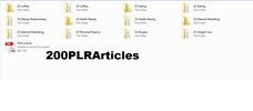 Thumbnail *must have*200 Niche Articles (NOV 2010) with PLR