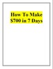 Thumbnail *new* 700 Bucks in 7 Days Report with MRR