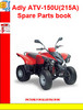 Thumbnail Adly ATV-150U(215A) Spare Parts book
