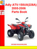 Thumbnail Adly ATV-150UII(228A) 2005-2006 Parts Book