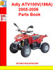Thumbnail Adly ATV100V(186A) 2005-2006 Parts Book
