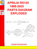 Thumbnail APRILIA RS125 1999-2003 PARTS DIAGRAM EXPLODED