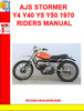 Thumbnail AJS STORMER Y4 Y40 Y5 Y50 1970 RIDERS MANUAL