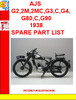 Thumbnail AJS G2,2M,2MC,G3,C,G4,G80,C,G90 1938 SPARE PART LIST