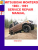 Thumbnail MITSUBISHI MONTERO 1983 - 1991 SERVICE REPAIR MANUAL