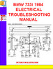 Thumbnail BMW 733i 1984 ELECTRICAL TROUBLESHOOTING MANUAL