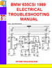 Thumbnail BMW 635CSI 1989 ELECTRICAL TROUBLESHOOTING MANUAL