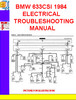 Thumbnail BMW 633CSI 1984 ELECTRICAL TROUBLESHOOTING MANUAL