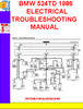 Thumbnail BMW 524TD 1986 ELECTRICAL TROUBLESHOOTING MANUAL