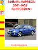 Thumbnail SUBARU IMPREZA 2001-2002 SUPPLEMENT