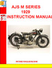 Thumbnail AJS M SERIES 1929 INSTRUCTION MANUAL Thumbnail AJS M SERIES 1929 INSTRUCTION MANUAL