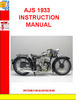 Thumbnail AJS 1933 INSTRUCTION MANUAL Thumbnail AJS 1933 INSTRUCTION MANUAL