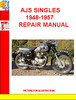 Thumbnail AJS SINGLES 1948-1957  REPAIR MANUAL 