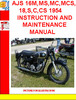 Thumbnail AJS 16M,MS,MC,MCS, 18,S,C,CS 1953 INSTRUCTION AND MAINTENANC Thumbnail AJS 16M,MS,MC,MCS, 18,S,C,CS 1953 INSTRUCTION AND MAINTENANC