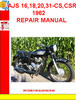 Thumbnail AJS 16,18,20,31-CS,CSR 1962 REPAIR MANUAL Thumbnail AJS 16,18,20,31-CS,CSR 1962 REPAIR MANUAL