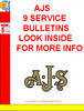 Thumbnail AJS 9 SERVICE BULLETINS LOOK INSIDE FOR MORE INFO