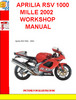 Thumbnail APRILIA RSV 1000 MILLE 2002 WORKSHOP MANUAL