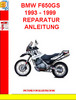 Thumbnail BMW F650GS 1993 - 1999 REPARATURANLEITUNG Thumbnail BMW F650GS 1993 - 1999 REPARATURANLEITUNG