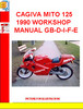 Thumbnail CAGIVA MITO 125 1990 WORKSHOP MANUAL GB-D-I-F-E Thumbnail CAGIVA MITO 125 1990 WORKSHOP MANUAL GB-D-I-F-E