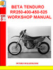 Thumbnail BETA TENDURO RR250-400-450-525 WORKSHOP MANUAL
