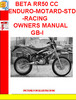 Thumbnail BETA RR50 CC ENDURO-MOTARD-STD-RACING OWNERS MANUAL GB-I