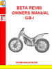 Thumbnail BETA REV80 OWNERS MANUAL GB-I