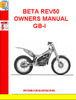 Thumbnail BETA REV50 OWNERS MANUAL GB-I
