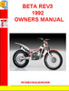 Thumbnail BETA REV3 1992  OWNERS MANUAL