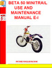 Thumbnail BETA 50 MINITRAIL USE AND MAINTENANCE MANUAL E-I