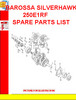 Thumbnail BAROSSA SILVERHAWK 250E1RF SPARE PARTS LIST