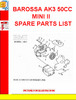 Thumbnail BAROSSA AK3 50CC MINI II SPARE PARTS LIST