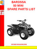 Thumbnail BAROSSA 50 MINI SPARE PARTS LIST
