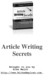 Thumbnail Article Writing Secrets!