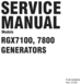 Thumbnail Subaru Robin Generators Technician / Service Manual
