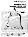 Thumbnail Kohler command TP-2402 horizontal shaft service manual