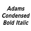 Thumbnail AdamsCondensed BoldItalic