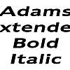 Thumbnail AdamsExtended BoldItalic