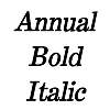 Thumbnail Annual BoldItalic