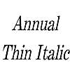 Thumbnail AnnualThin Italic