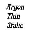 Thumbnail ArgonThin  Italic