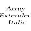 Thumbnail ArrayExtended Italic Thumbnail ArrayExtended Italic