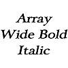 Thumbnail ArrayWide BoldItalic Thumbnail ArrayWide BoldItalic