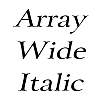 Thumbnail ArrayWide Italic Thumbnail ArrayWide Italic