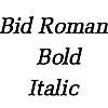 Thumbnail BidRoman   BoldItalic
